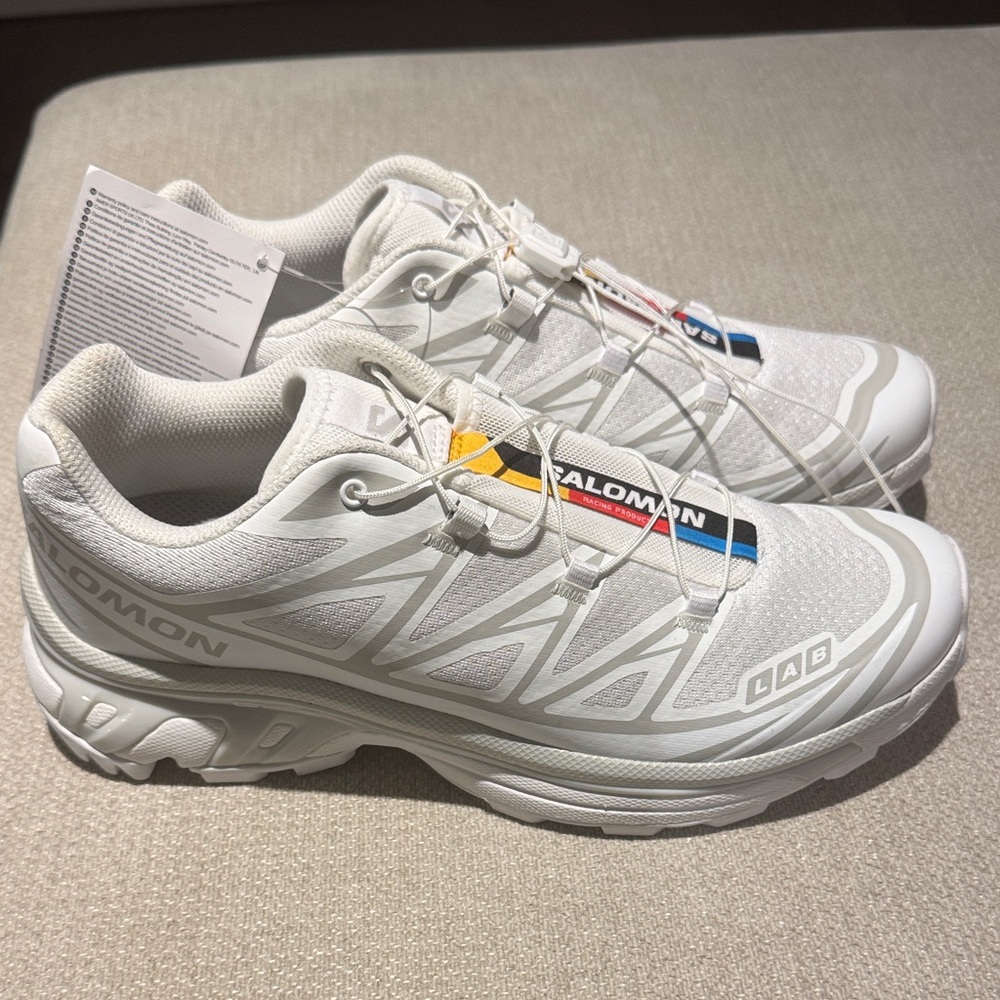 Salomon White and Multicolor Trail Running Shoes